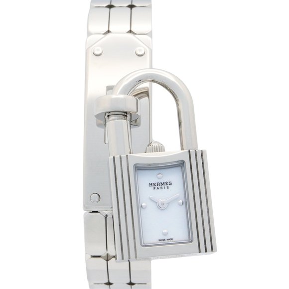 Hermès Kelly Mini Watch, Stainless Steel, Women's, White, W056304WW00 - Picture 1 of 16